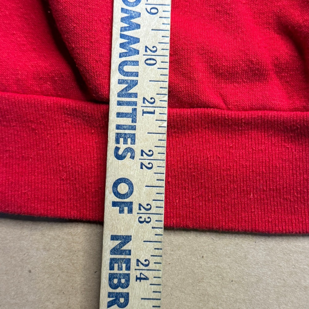 Vintage Nebraska Sweatshirt Mens Large Red White Raglan College USA Crafted - Picture 6 of 10